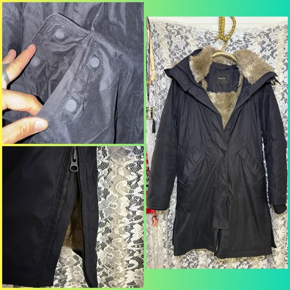 Babaton Black Ski Jacket with Fur Trim Aritzia medium like new - Picture 3 of 17